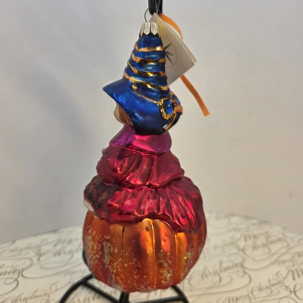 Christopher Radko Sit A Spell Witch Pumpkin Cat Halloween Ornament 1999 99-081-0
